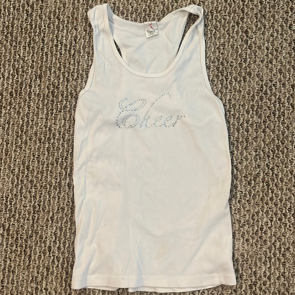 Cheer Rhinestone Tank Top